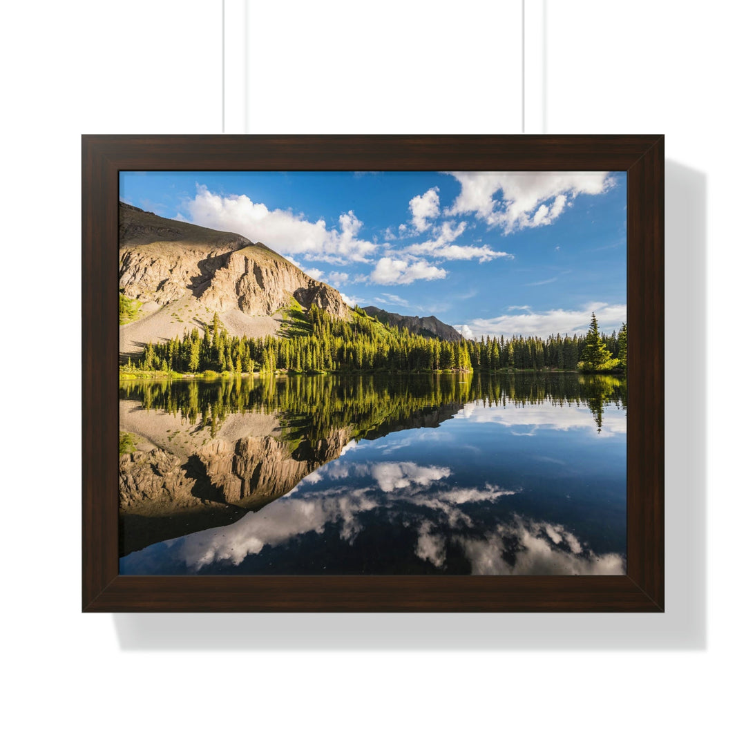 Mountain Scene Reflected - Framed Print - Visiting This World