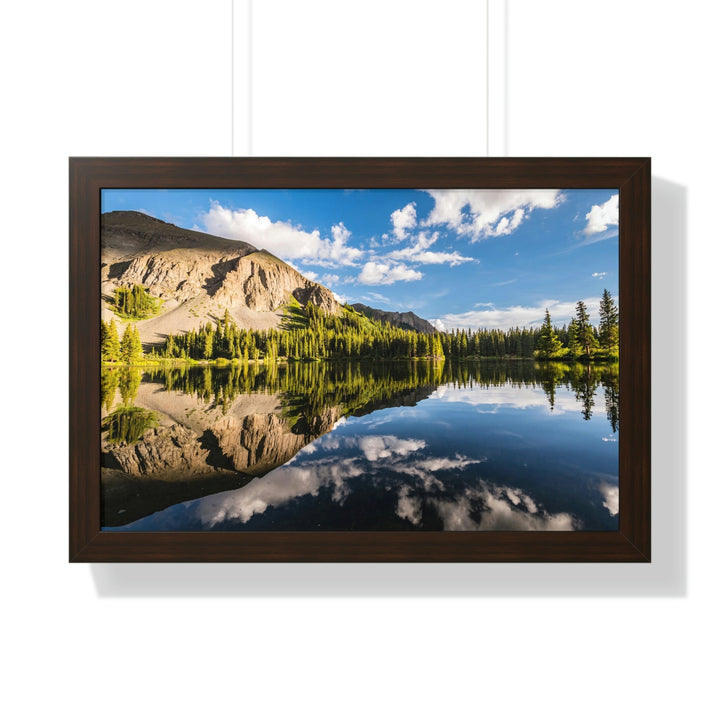 Mountain Scene Reflected - Framed Print - Visiting This World