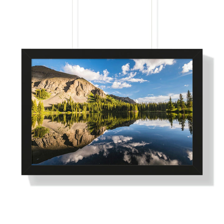 Mountain Scene Reflected - Framed Print - Visiting This World