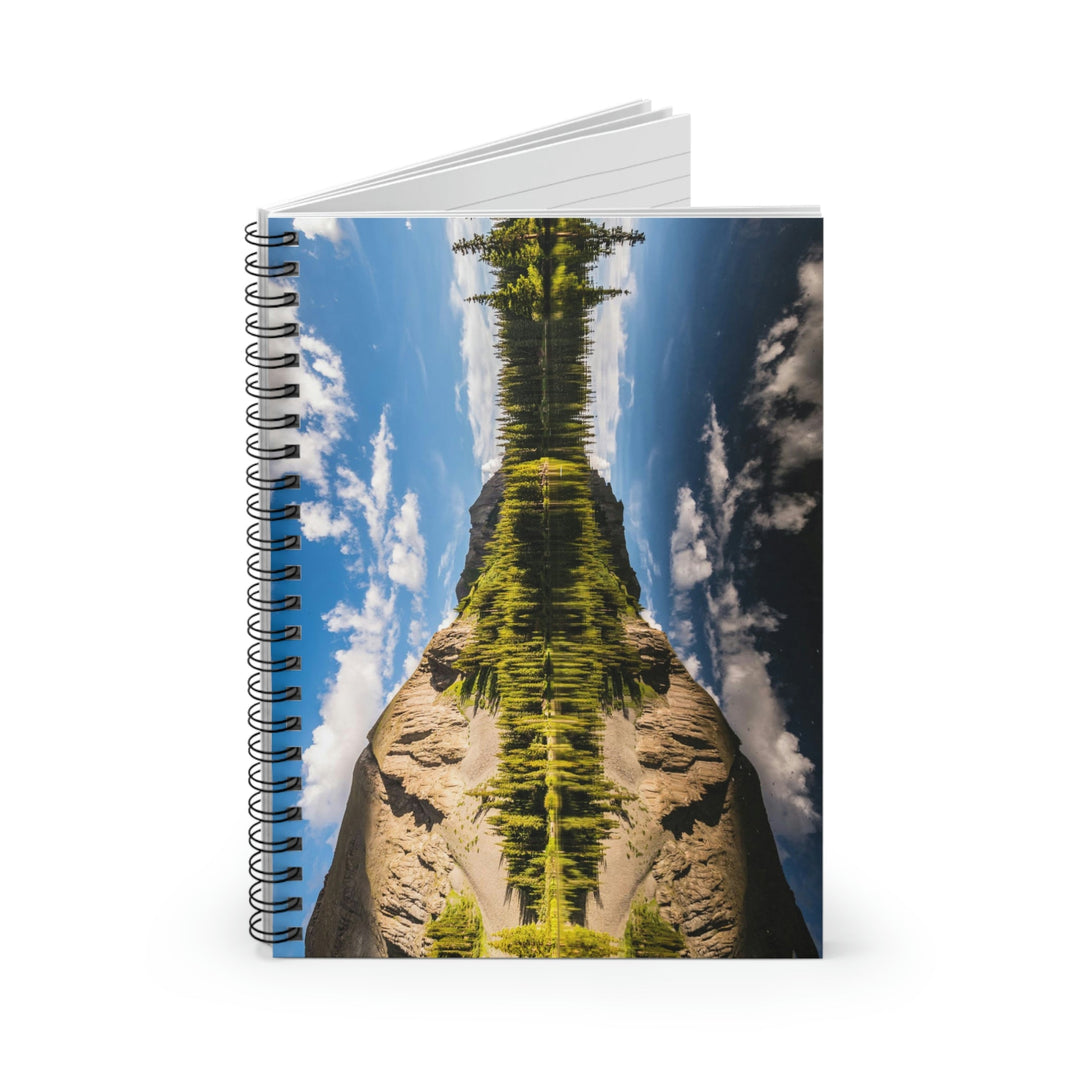 Mountain Scene Reflected - Spiral Ruled Line Notebook - Visiting This World