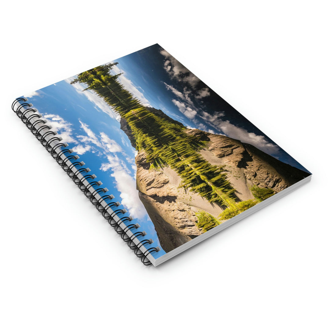 Mountain Scene Reflected - Spiral Ruled Line Notebook - Visiting This World