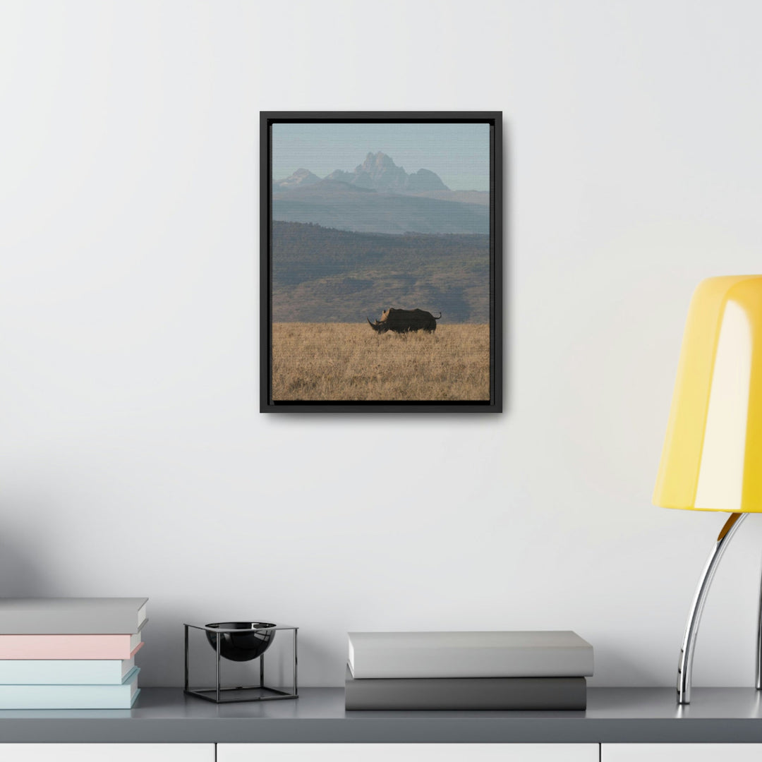 Mt. Kenya and The Bull - Canvas With Frame - Visiting This World