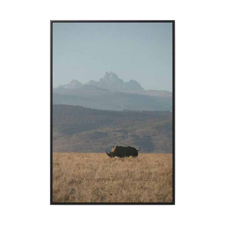 Mt. Kenya and The Bull - Canvas With Frame - Visiting This World