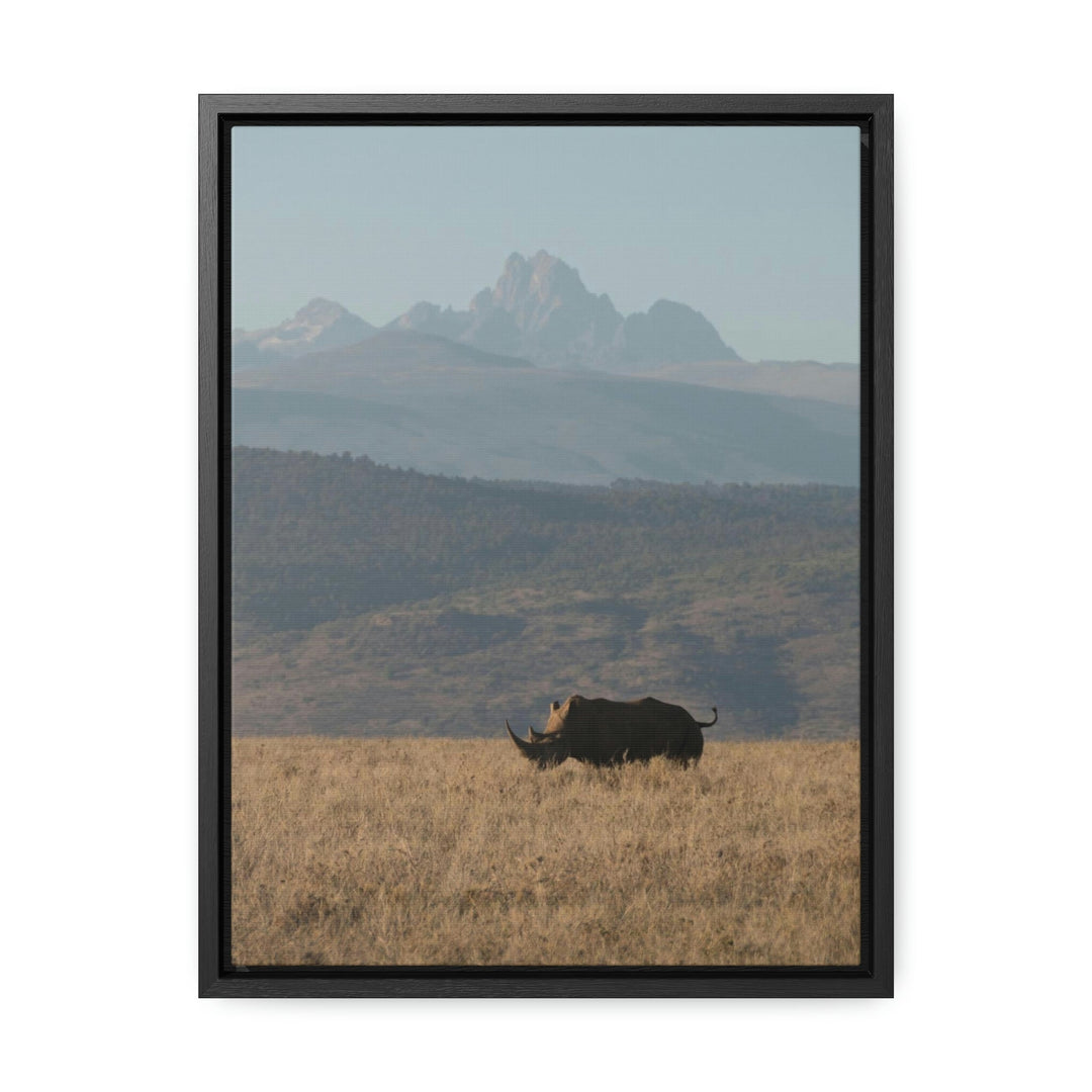 Mt. Kenya and The Bull - Canvas With Frame - Visiting This World