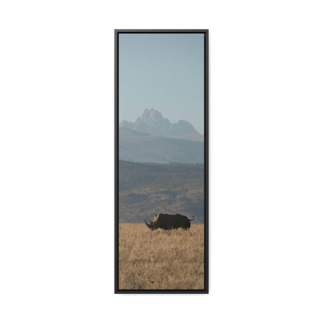 Mt. Kenya and The Bull - Canvas With Frame - Visiting This World