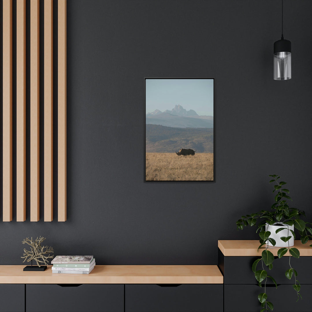 Mt. Kenya and The Bull - Canvas With Frame - Visiting This World