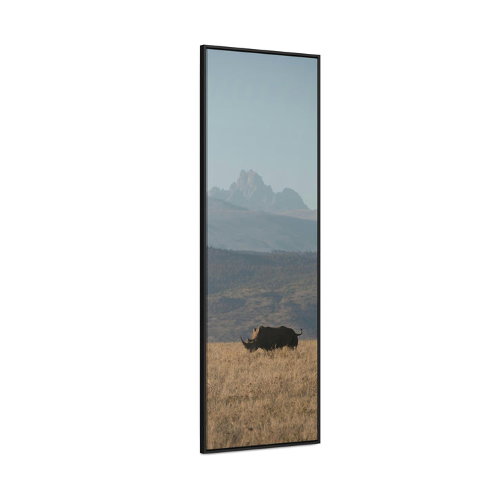 Mt. Kenya and The Bull - Canvas With Frame - Visiting This World