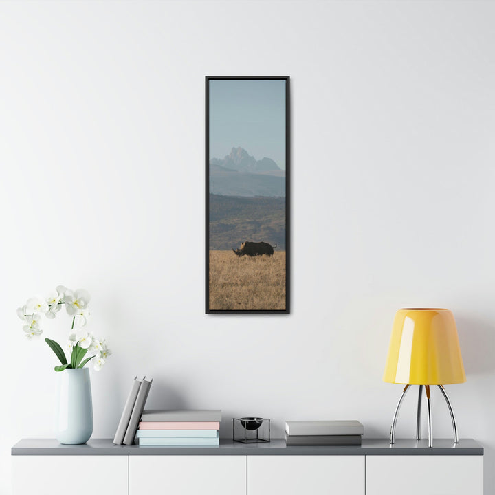 Mt. Kenya and The Bull - Canvas With Frame - Visiting This World