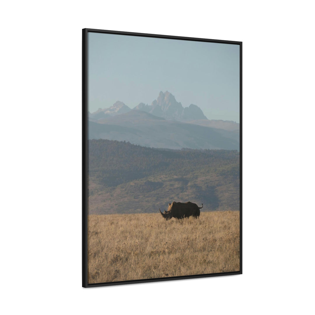 Mt. Kenya and The Bull - Canvas With Frame - Visiting This World