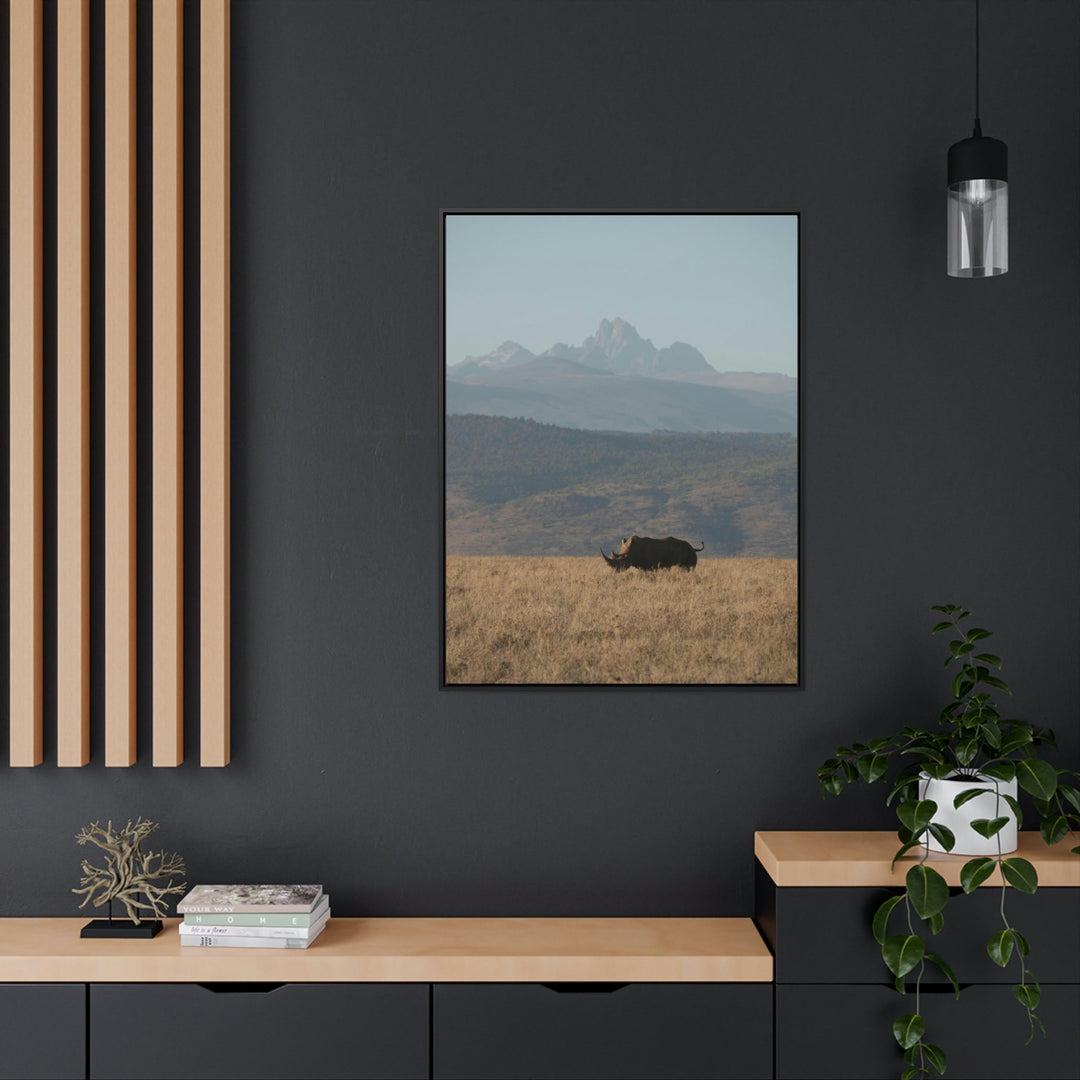 Mt. Kenya and The Bull - Canvas With Frame - Visiting This World