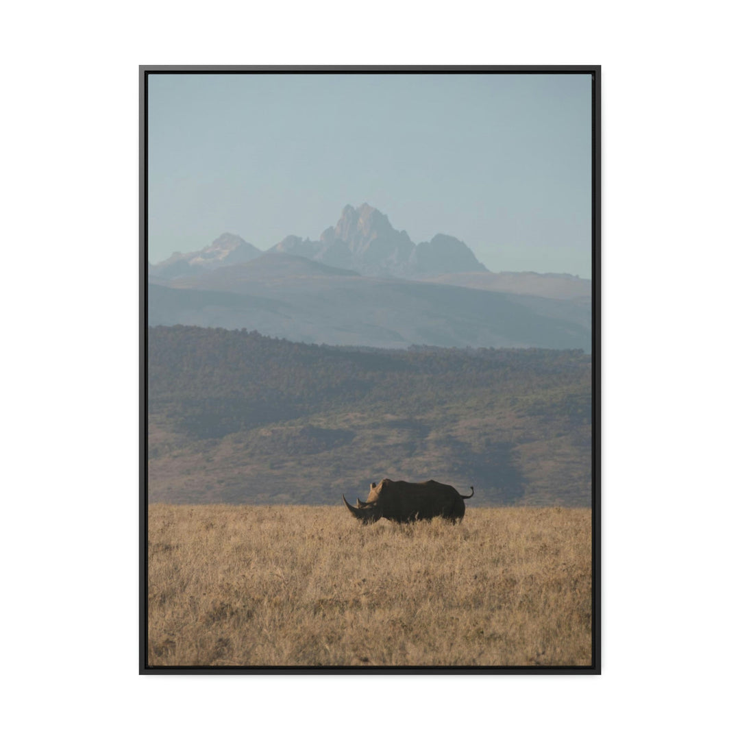 Mt. Kenya and The Bull - Canvas With Frame - Visiting This World