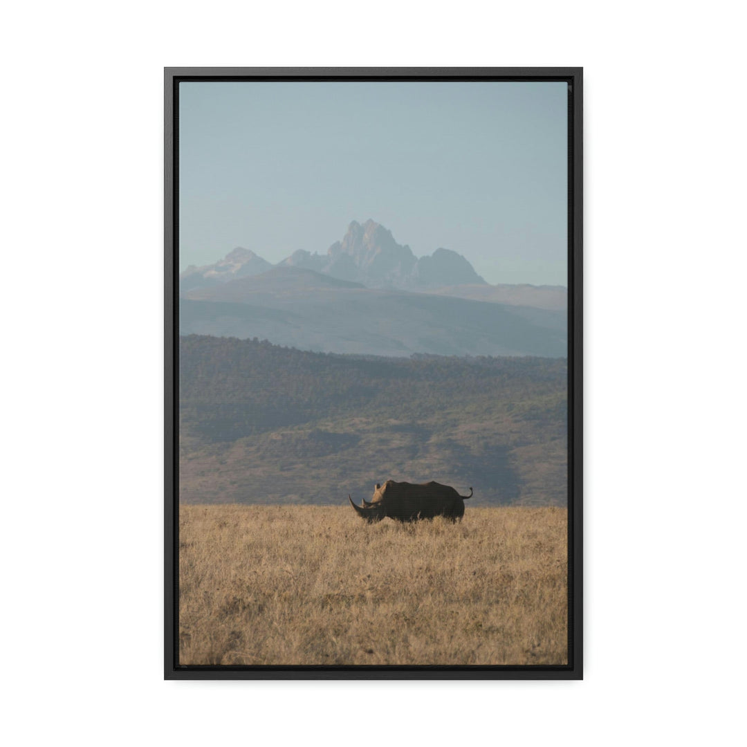 Mt. Kenya and The Bull - Canvas With Frame - Visiting This World