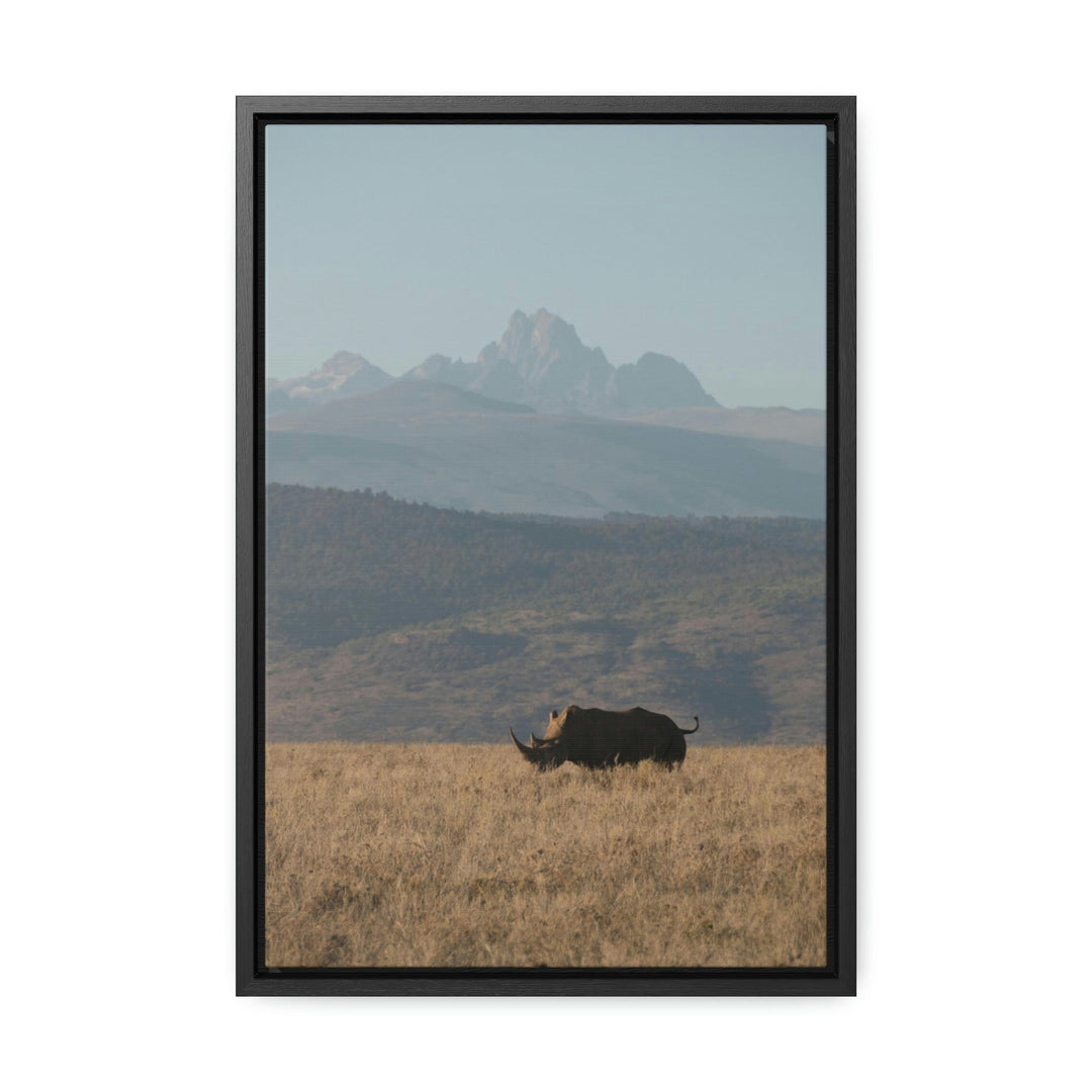 Mt. Kenya and The Bull - Canvas With Frame - Visiting This World