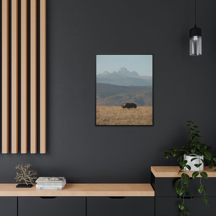 Mt. Kenya and The Bull - Canvas With Frame - Visiting This World