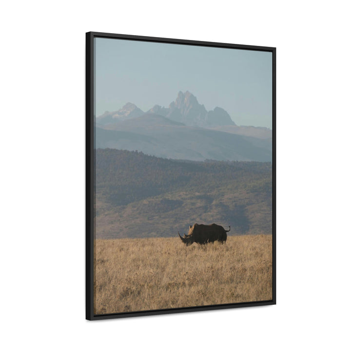 Mt. Kenya and The Bull - Canvas With Frame - Visiting This World