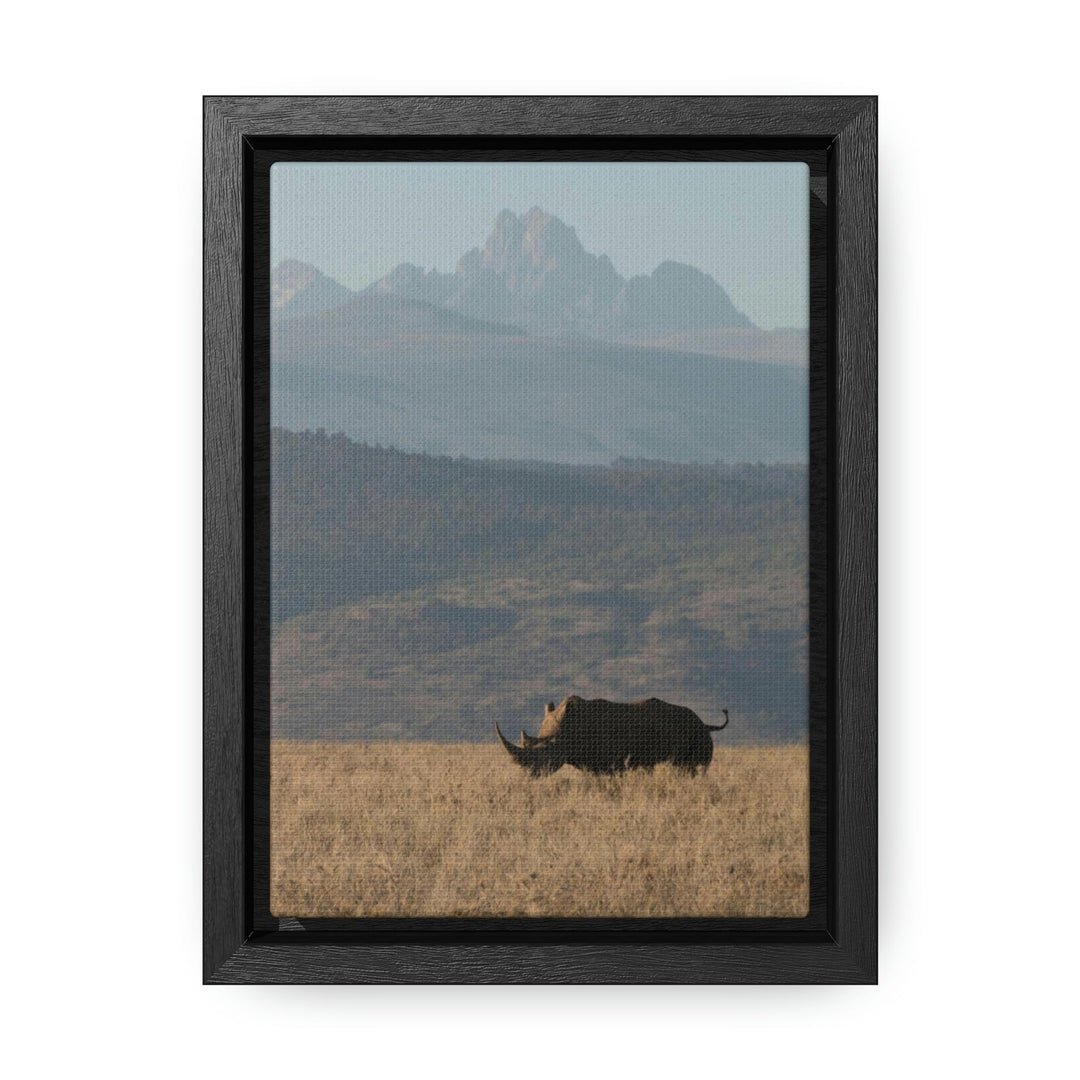 Mt. Kenya and The Bull - Canvas With Frame - Visiting This World