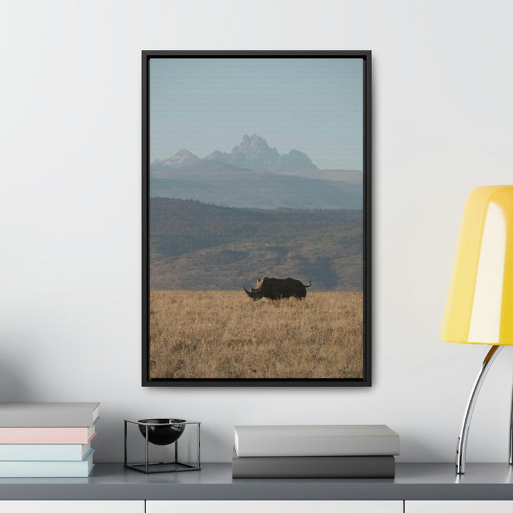 Mt. Kenya and The Bull - Canvas With Frame - Visiting This World