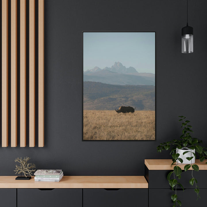 Mt. Kenya and The Bull - Canvas With Frame - Visiting This World