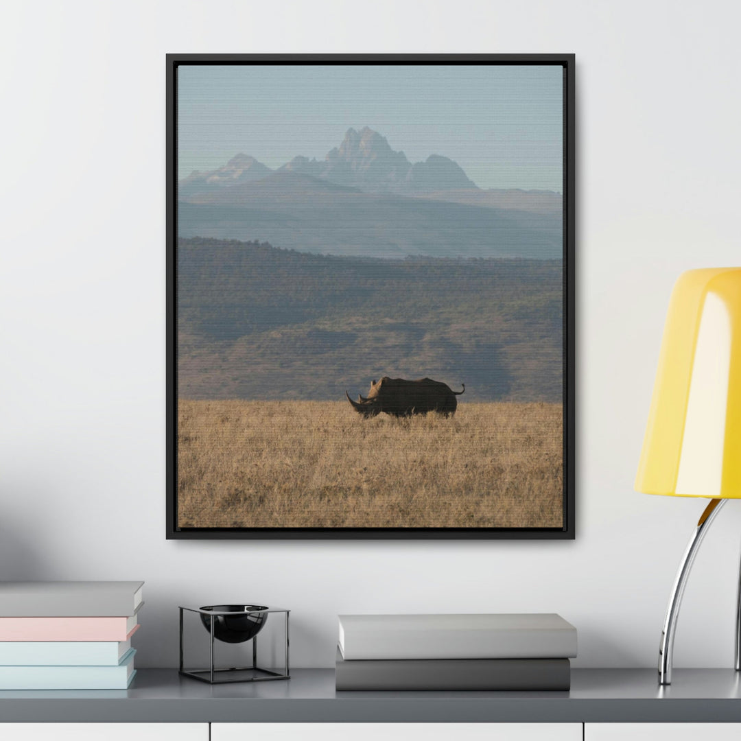 Mt. Kenya and The Bull - Canvas With Frame - Visiting This World