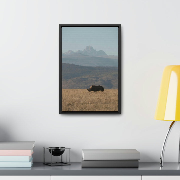 Mt. Kenya and The Bull - Canvas With Frame - Visiting This World