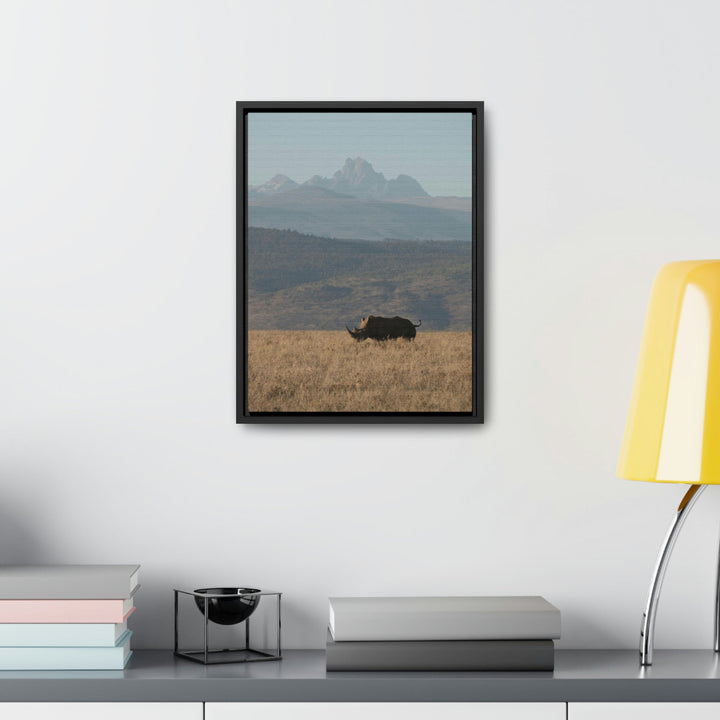 Mt. Kenya and The Bull - Canvas With Frame - Visiting This World