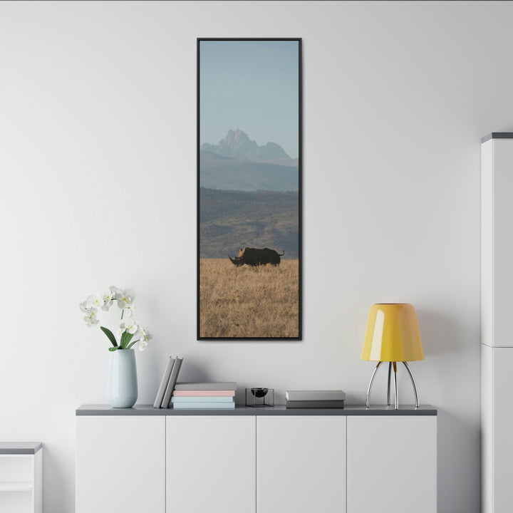 Mt. Kenya and The Bull - Canvas With Frame - Visiting This World