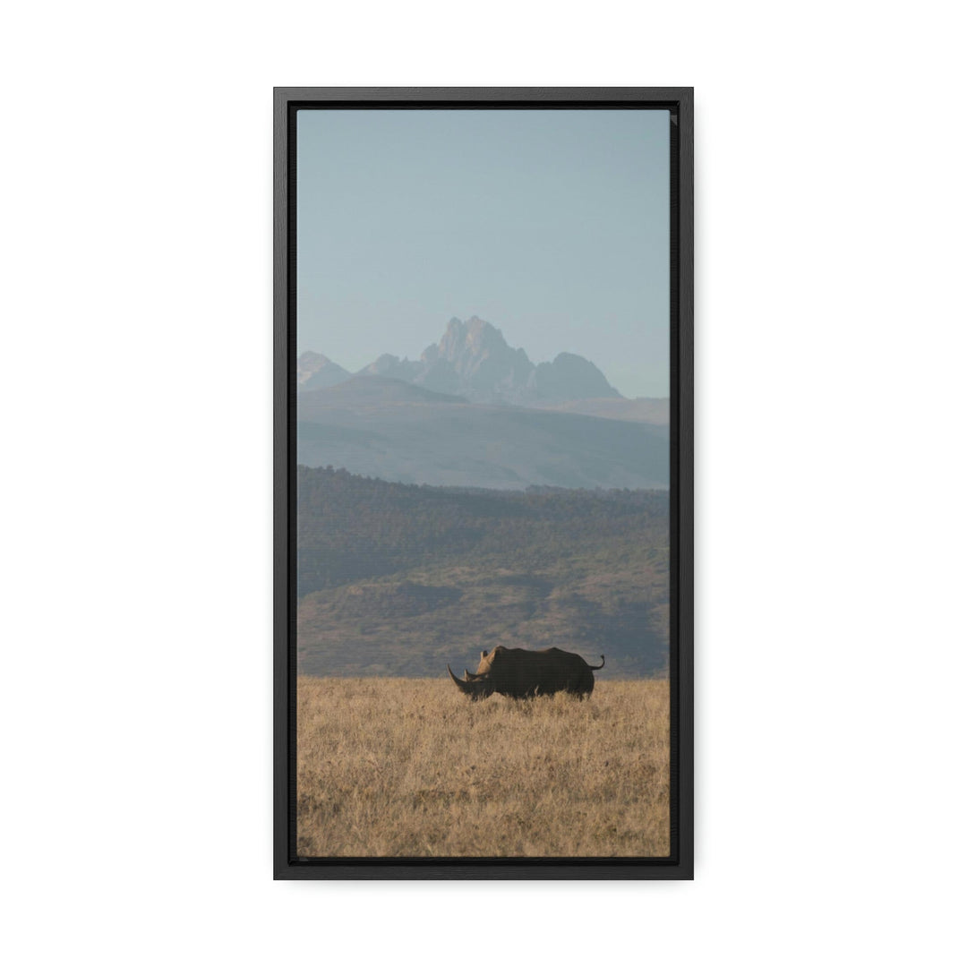 Mt. Kenya and The Bull - Canvas With Frame - Visiting This World