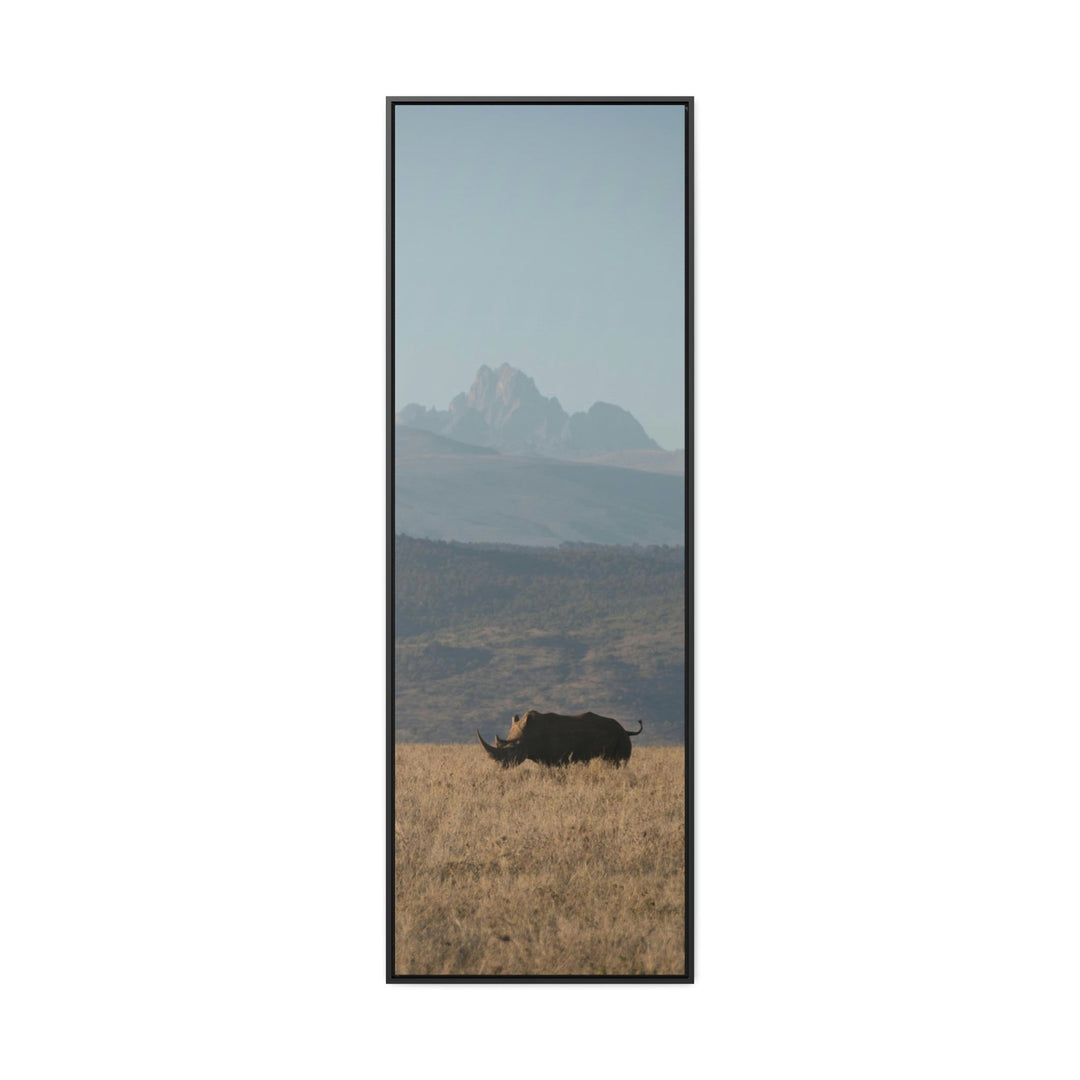 Mt. Kenya and The Bull - Canvas With Frame - Visiting This World