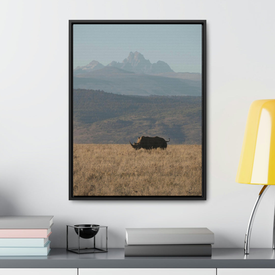 Mt. Kenya and The Bull - Canvas With Frame - Visiting This World