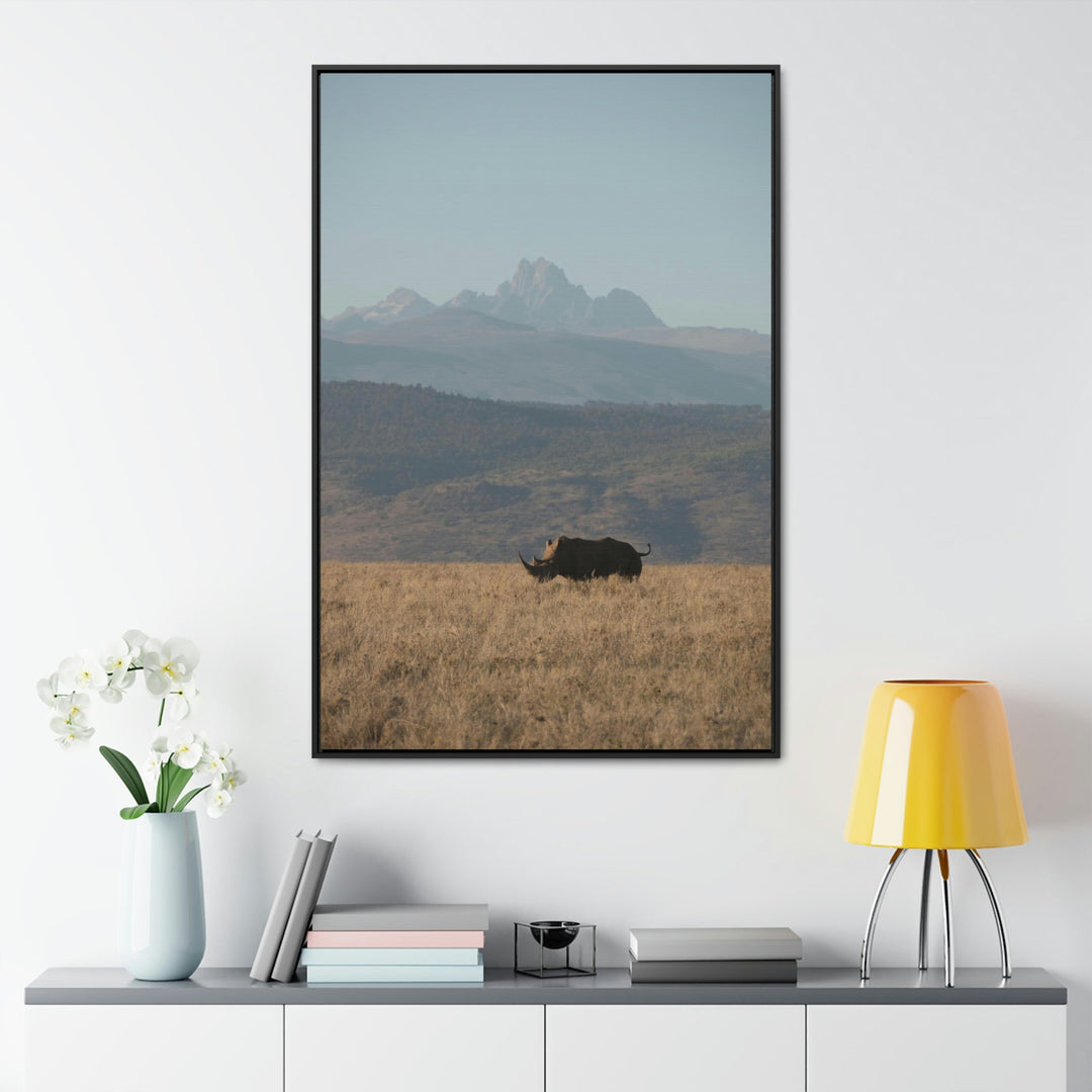 Mt. Kenya and The Bull - Canvas With Frame - Visiting This World