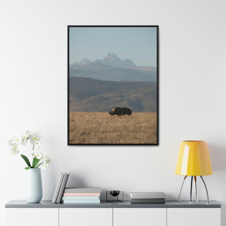 Mt. Kenya and The Bull - Canvas With Frame - Visiting This World