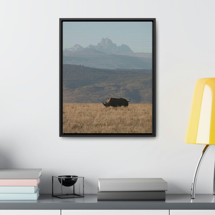 Mt. Kenya and The Bull - Canvas With Frame - Visiting This World