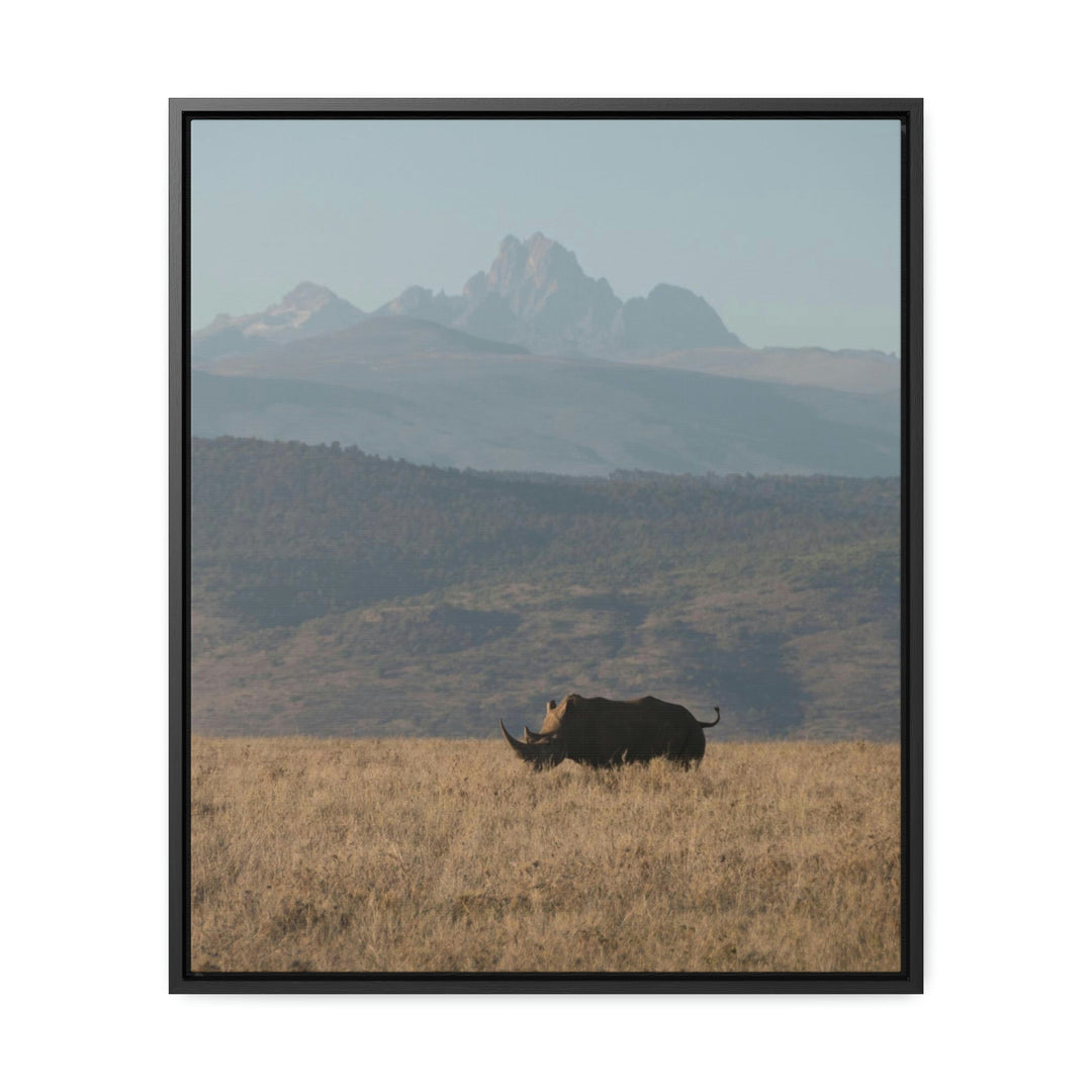 Mt. Kenya and The Bull - Canvas With Frame - Visiting This World