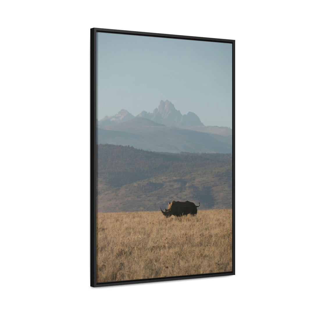 Mt. Kenya and The Bull - Canvas With Frame - Visiting This World