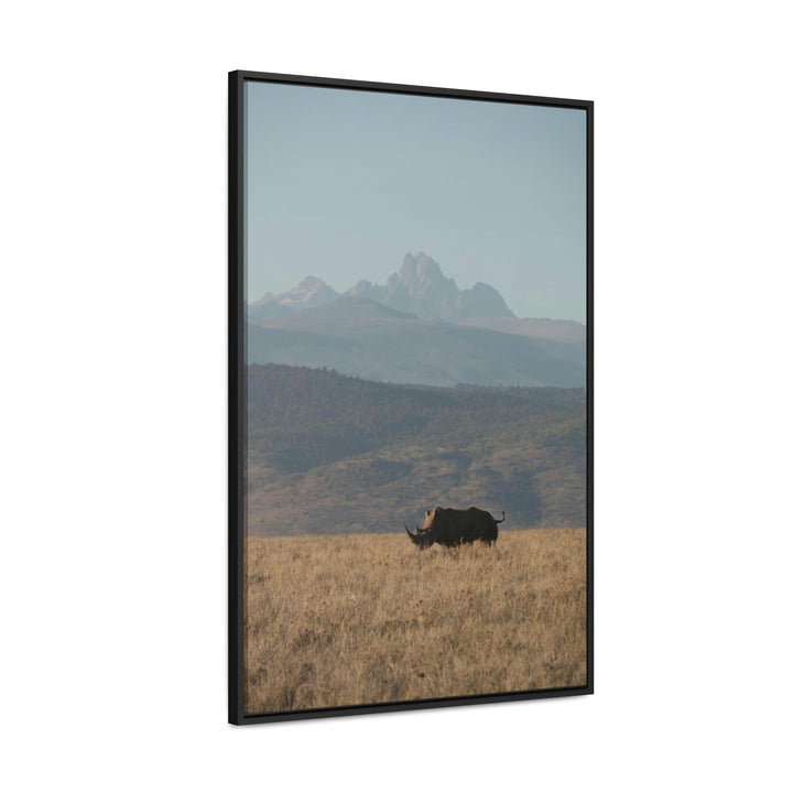 Mt. Kenya and The Bull - Canvas With Frame - Visiting This World