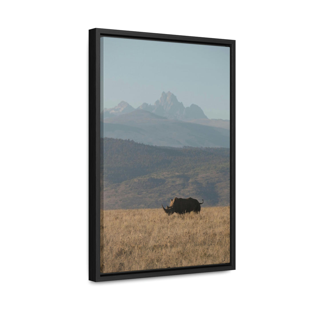 Mt. Kenya and The Bull - Canvas With Frame - Visiting This World