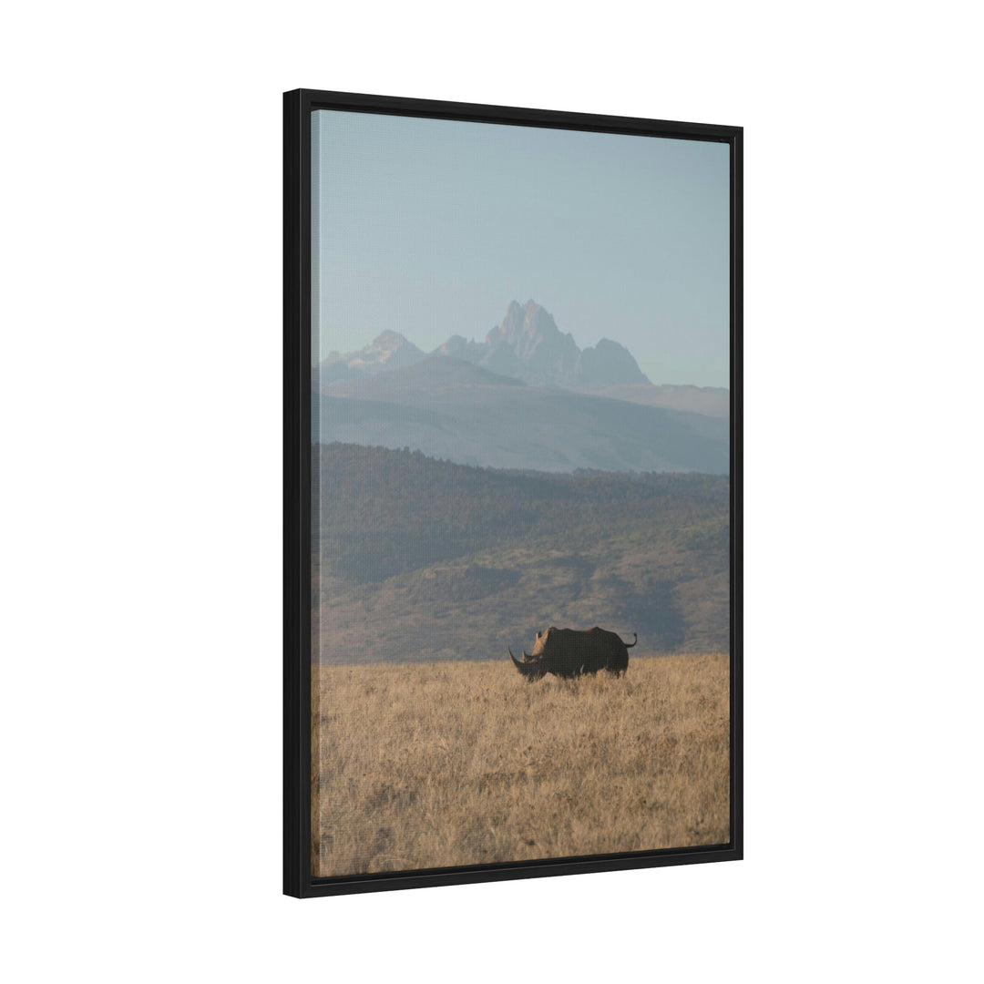 Mt. Kenya and The Bull - Canvas With Frame - Visiting This World