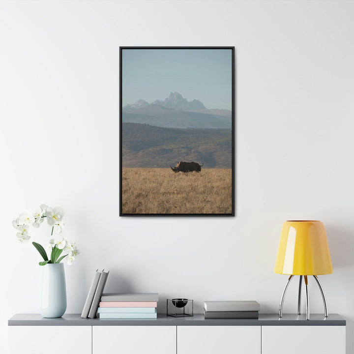 Mt. Kenya and The Bull - Canvas With Frame - Visiting This World