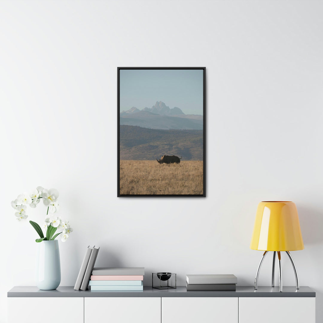 Mt. Kenya and The Bull - Canvas With Frame - Visiting This World