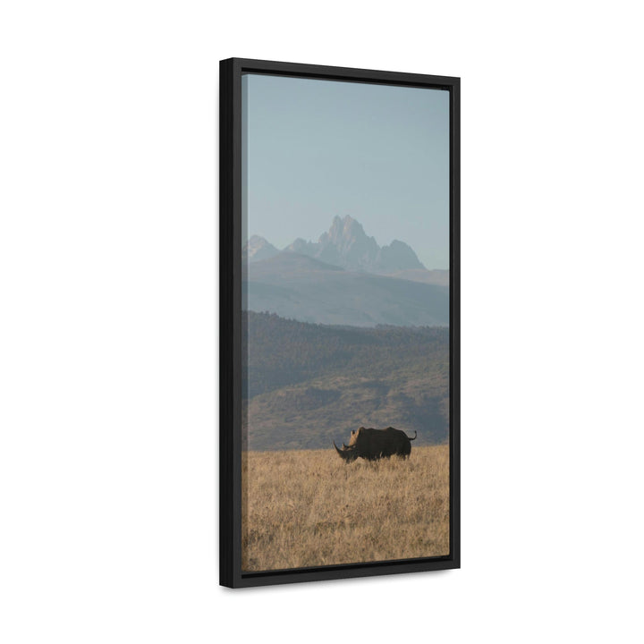 Mt. Kenya and The Bull - Canvas With Frame - Visiting This World