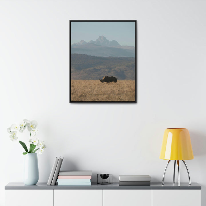 Mt. Kenya and The Bull - Canvas With Frame - Visiting This World