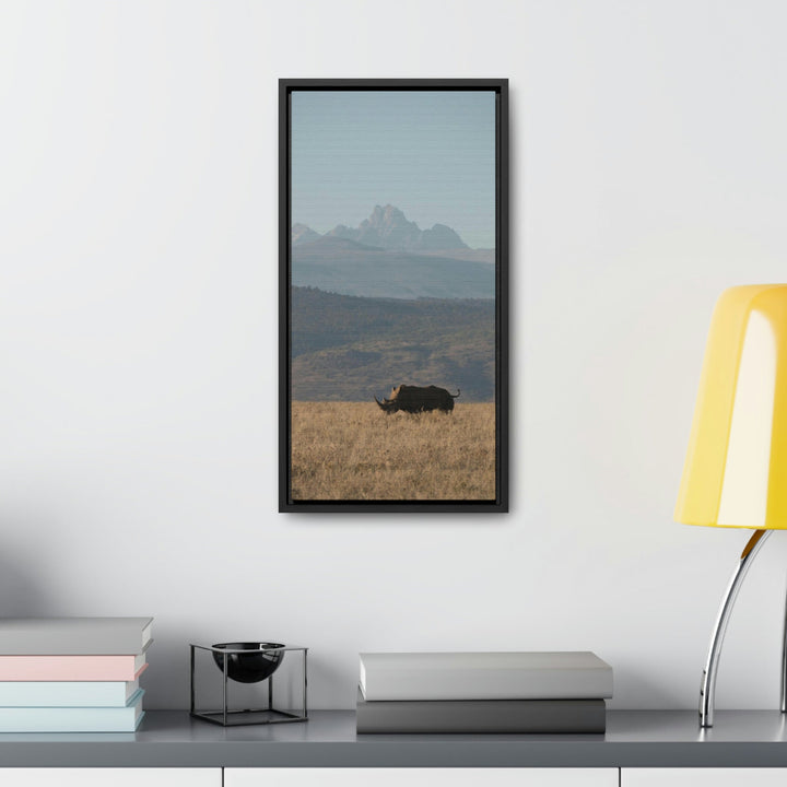 Mt. Kenya and The Bull - Canvas With Frame - Visiting This World