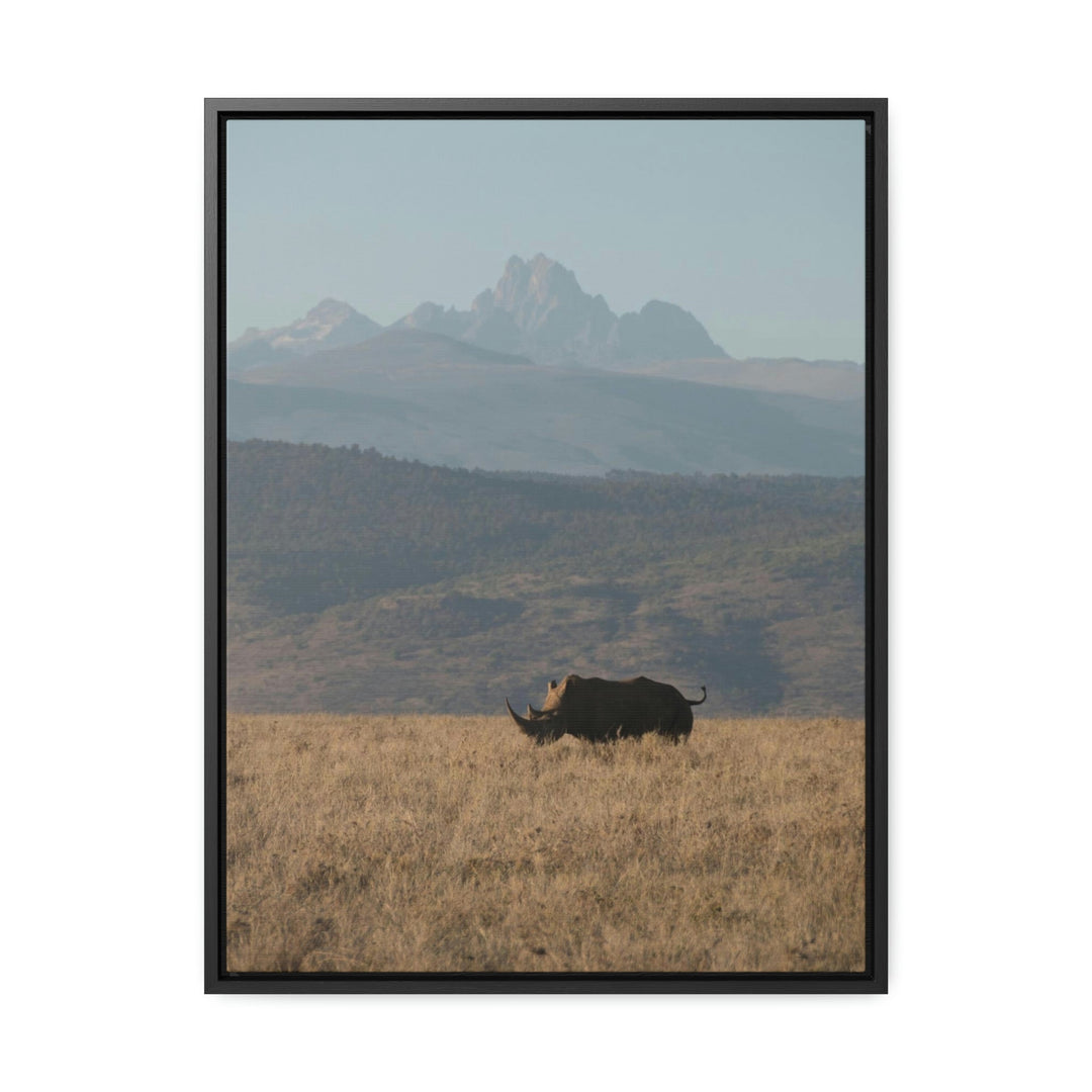 Mt. Kenya and The Bull - Canvas With Frame - Visiting This World