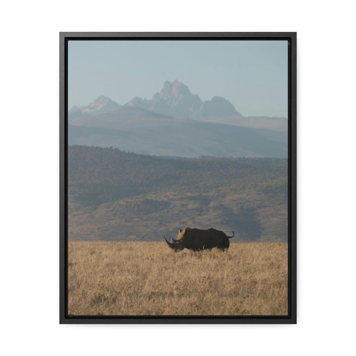 Mt. Kenya and The Bull - Canvas With Frame - Visiting This World