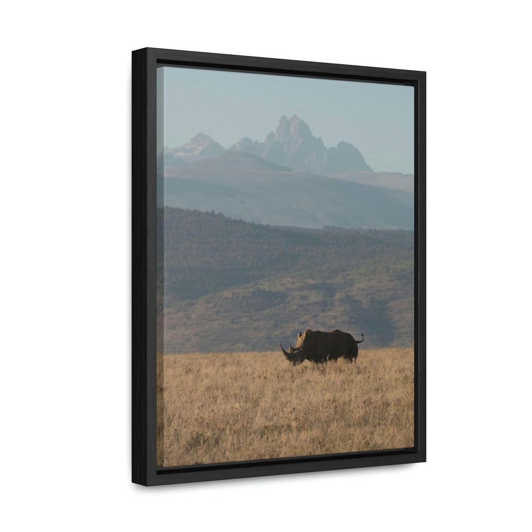 Mt. Kenya and The Bull - Canvas With Frame - Visiting This World