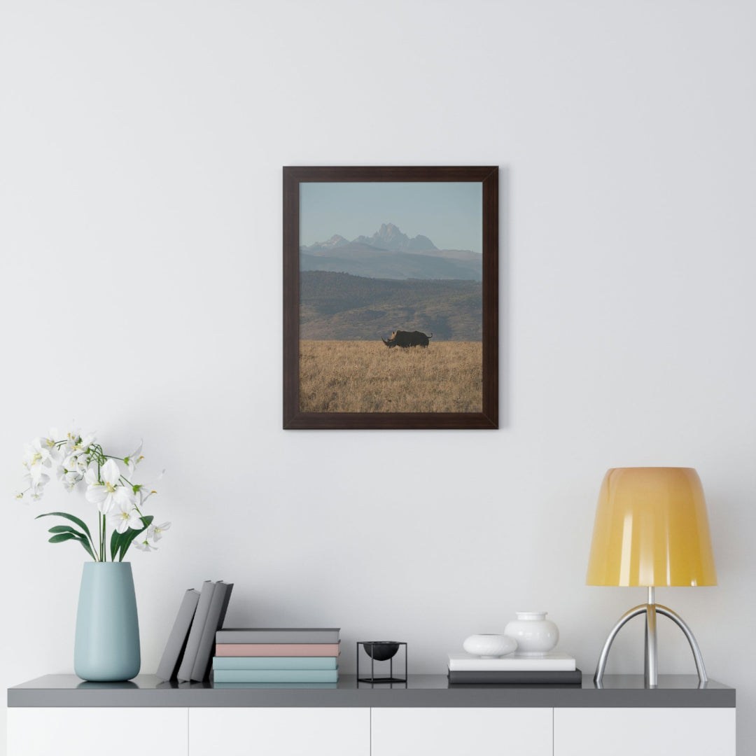 Mt. Kenya and The Bull - Framed Print - Visiting This World