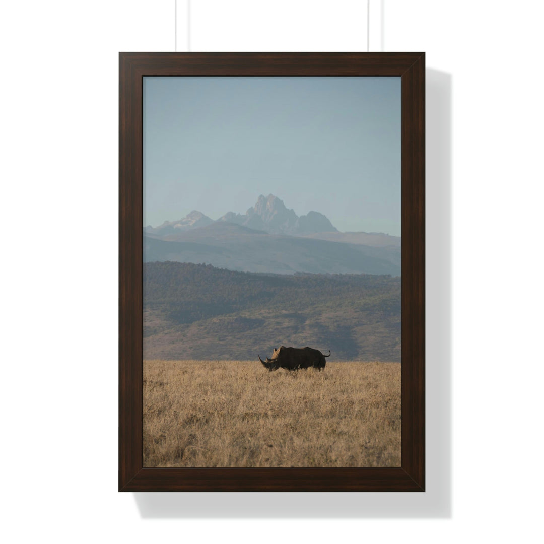 Mt. Kenya and The Bull - Framed Print - Visiting This World