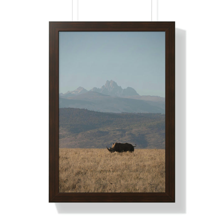 Mt. Kenya and The Bull - Framed Print - Visiting This World