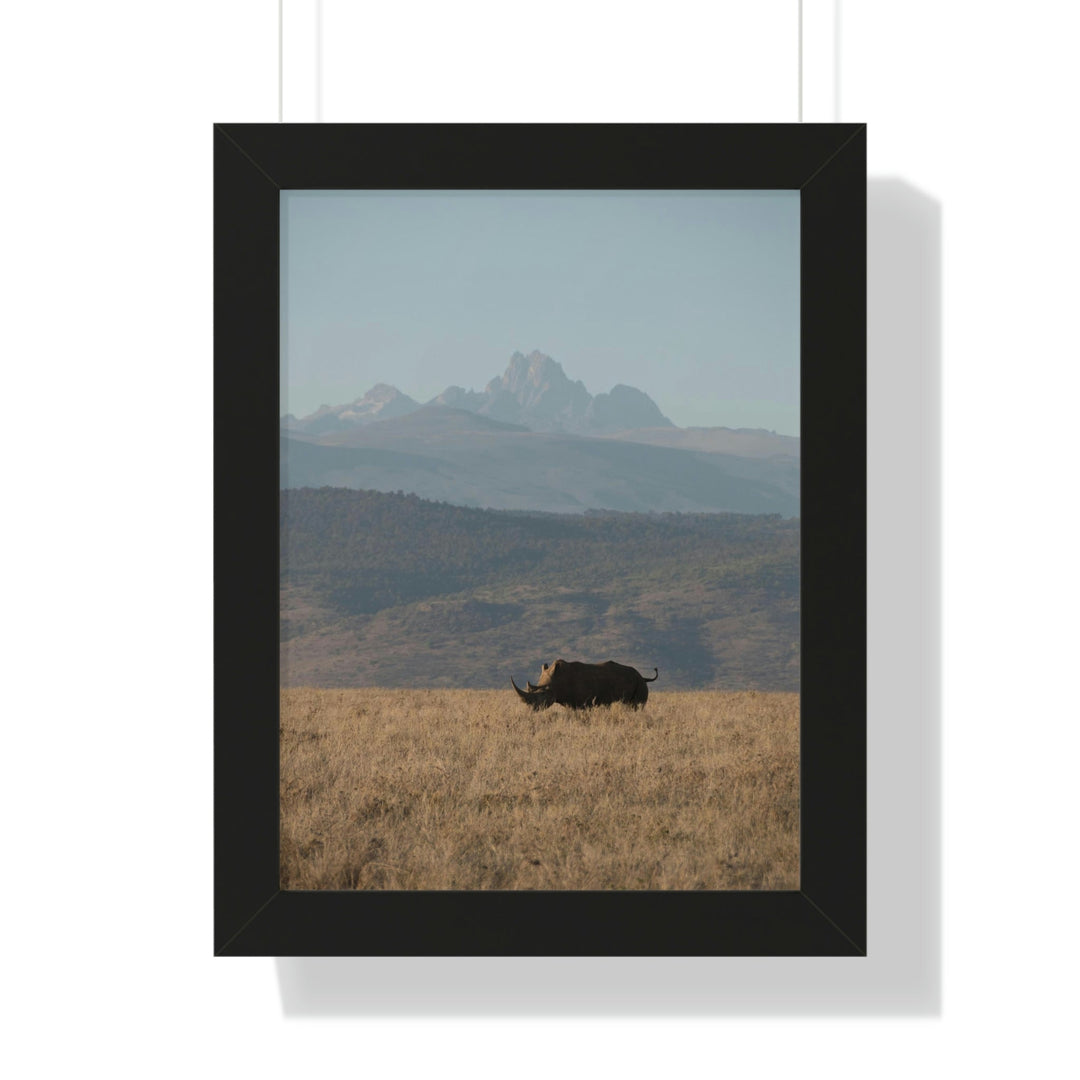 Mt. Kenya and The Bull - Framed Print - Visiting This World