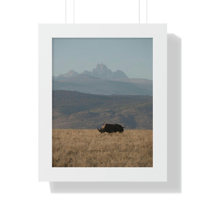 Mt. Kenya and The Bull - Framed Print - Visiting This World